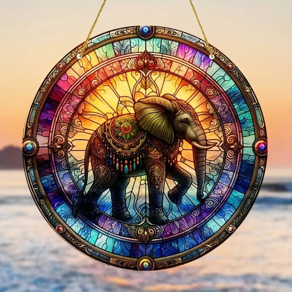 6" Elephant Suncatcher - Picture 1 of 3